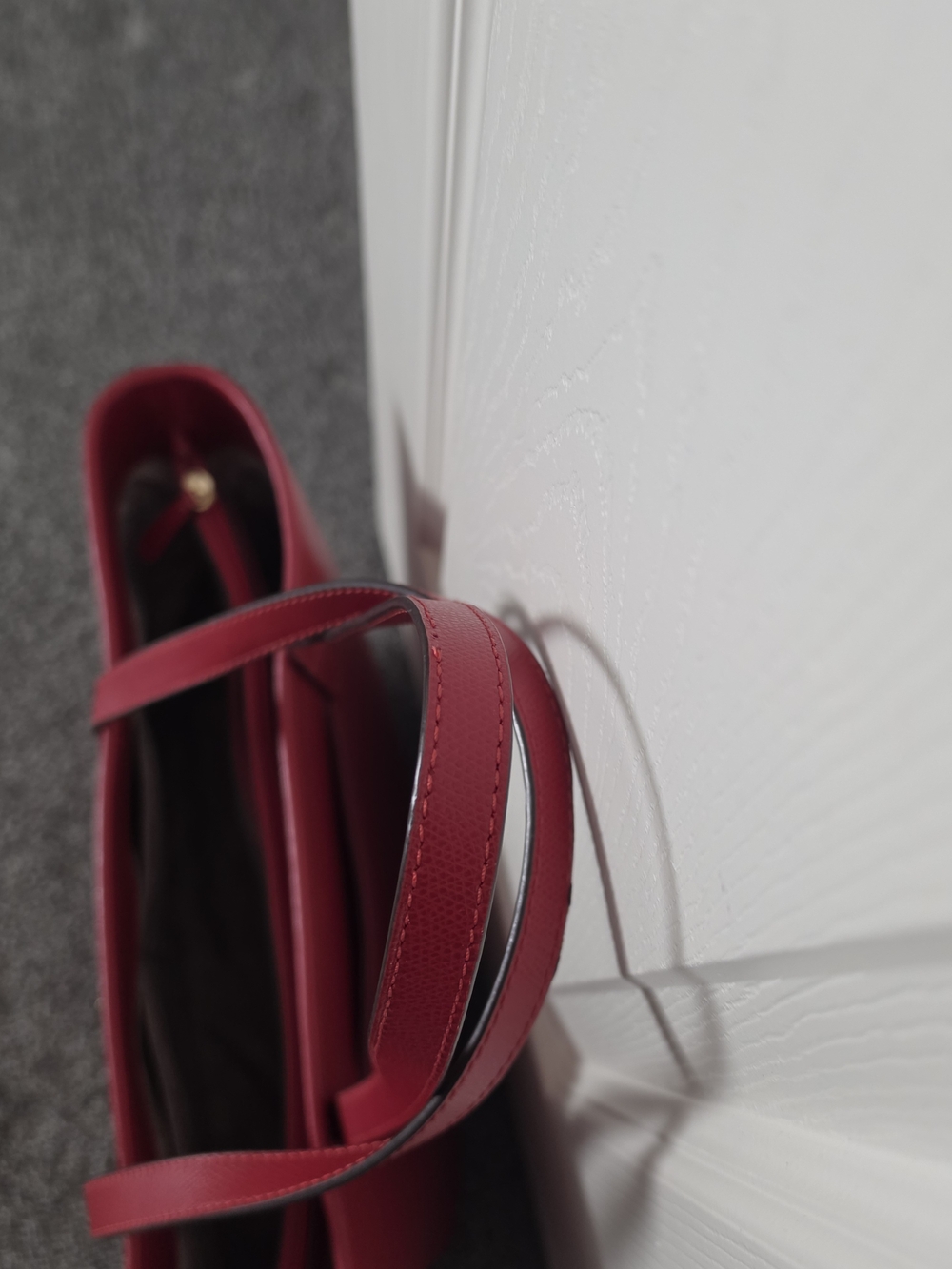 Michael Kors Red Leather Tote Bag - Picture 8 of 13